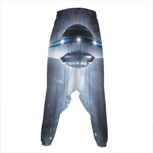 Dark Night UFO Print Hammer Pants