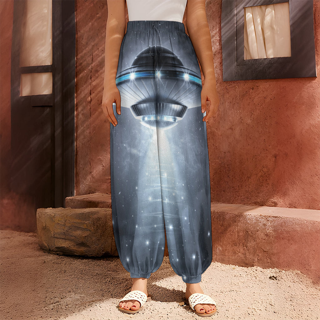 Dark Night UFO Print Harem Pants