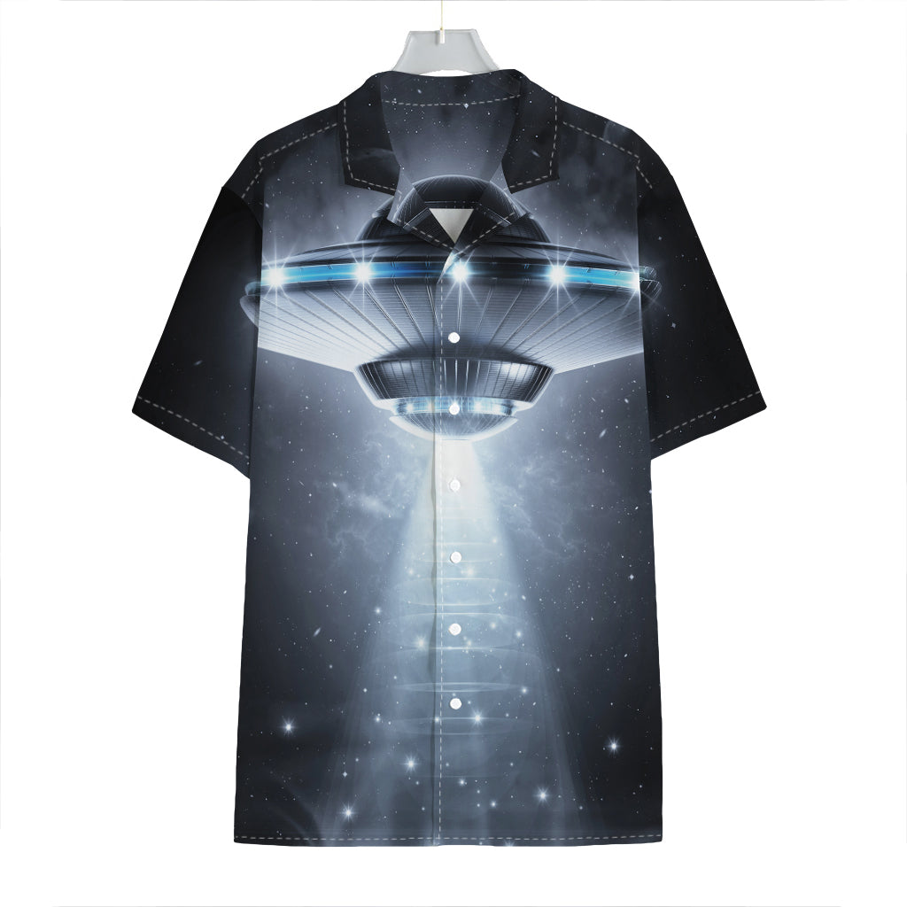 Dark Night UFO Print Hawaiian Shirt