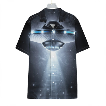 Dark Night UFO Print Hawaiian Shirt