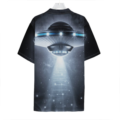 Dark Night UFO Print Hawaiian Shirt