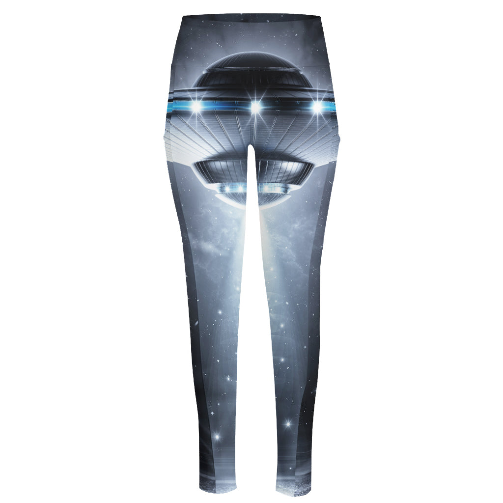 Dark Night UFO Print High-Waisted Pocket Leggings