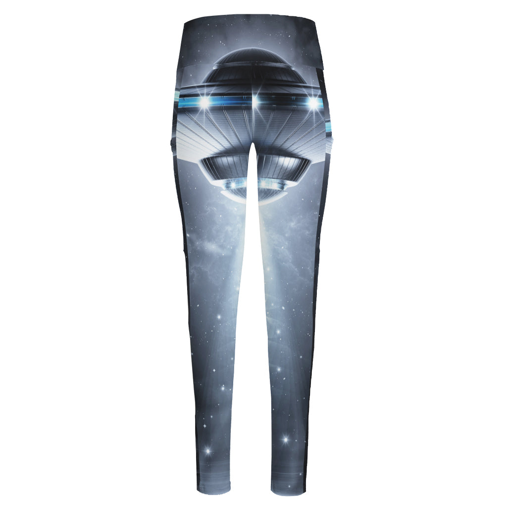Dark Night UFO Print High-Waisted Pocket Leggings