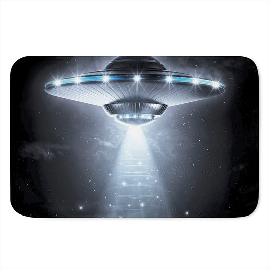 Dark Night UFO Print Indoor Door Mat