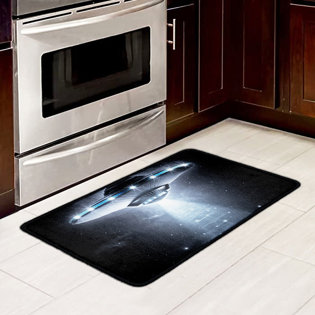 Dark Night UFO Print Kitchen Mat
