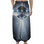 Dark Night UFO Print Lantern Pants