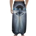 Dark Night UFO Print Lantern Pants