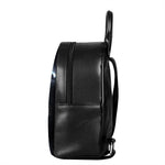Dark Night UFO Print Leather Backpack