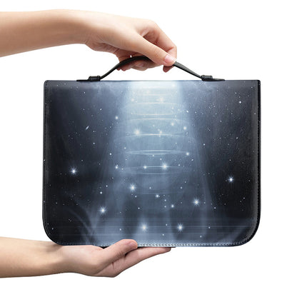 Dark Night UFO Print Leather Bible Cover