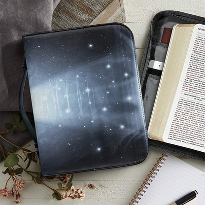 Dark Night UFO Print Leather Bible Cover