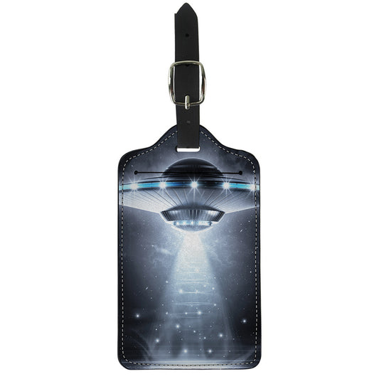 Dark Night UFO Print Luggage Tag