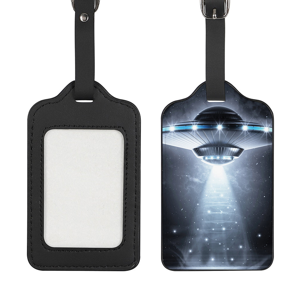Dark Night UFO Print Luggage Tag