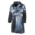 Dark Night UFO Print Men's Bathrobe