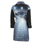 Dark Night UFO Print Men's Bathrobe