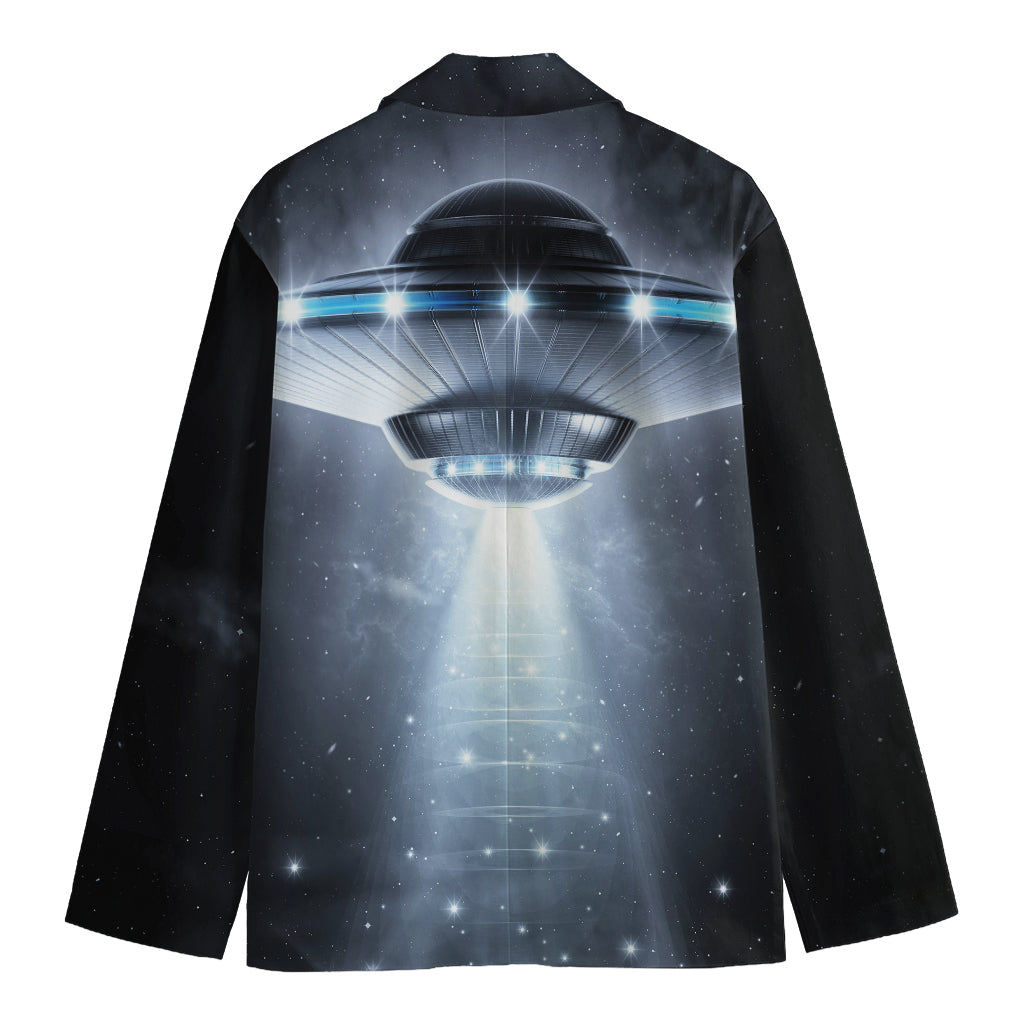 Dark Night UFO Print Men's Blazer