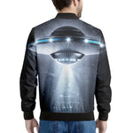 Dark Night UFO Print Men's Bomber Jacket