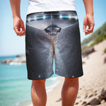 Dark Night UFO Print Men's Cargo Shorts