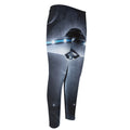 Dark Night UFO Print Men's Compression Pants