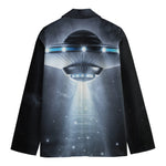 Dark Night UFO Print Men's Cotton Blazer