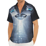 Dark Night UFO Print Men's Deep V-Neck Shirt