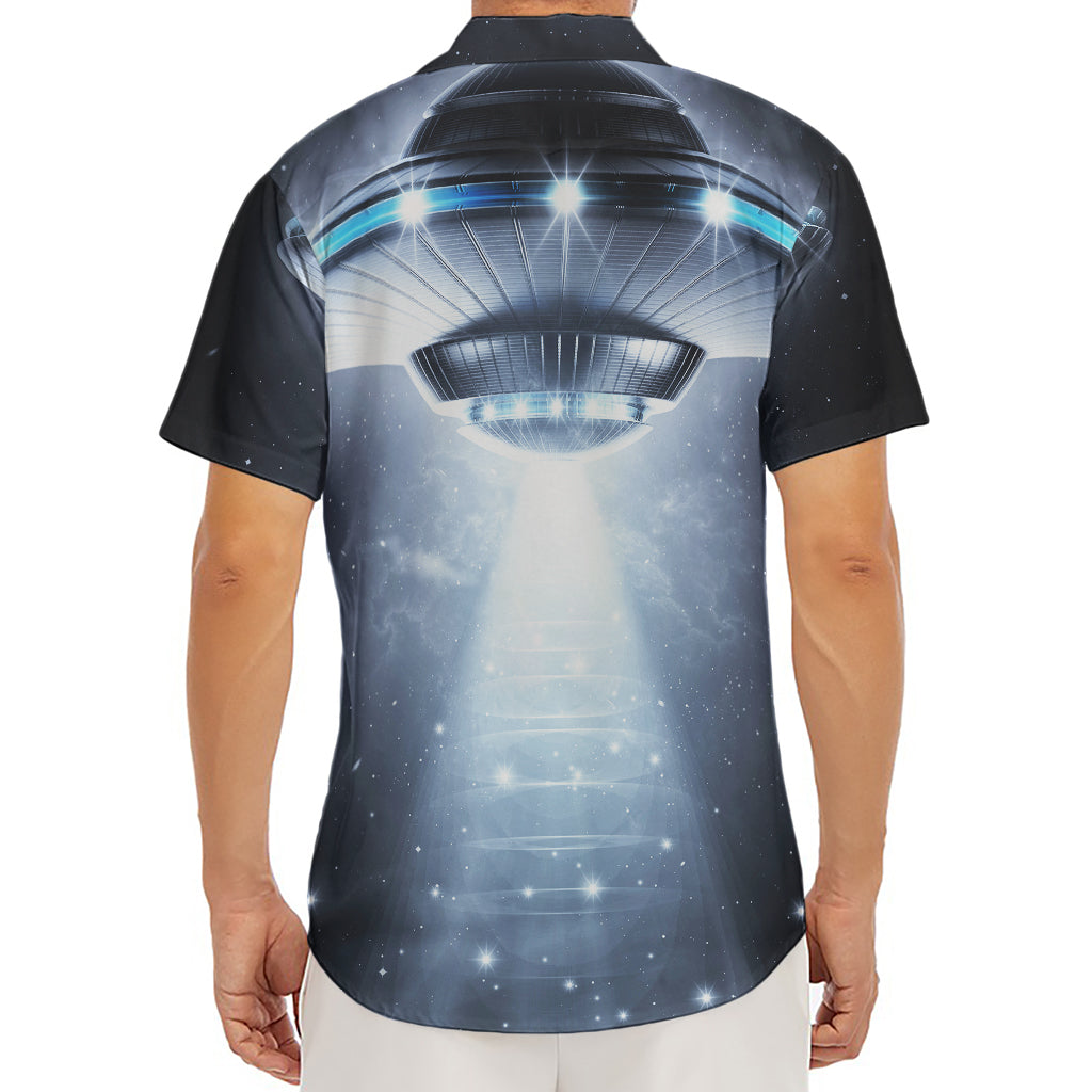 Dark Night UFO Print Men's Deep V-Neck Shirt