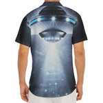 Dark Night UFO Print Men's Deep V-Neck Shirt