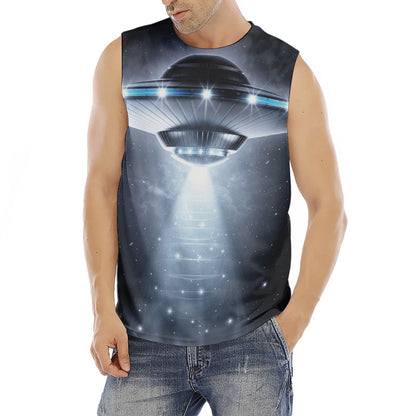 Dark Night UFO Print Men's Fitness Tank Top