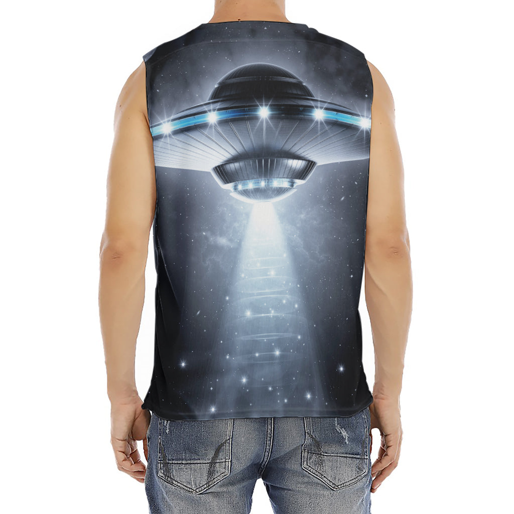 Dark Night UFO Print Men's Fitness Tank Top