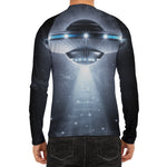 Dark Night UFO Print Men's Long Sleeve Rash Guard