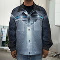 Dark Night UFO Print Men's Shirt Jacket