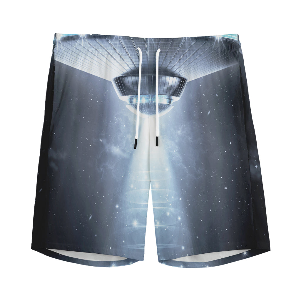 Dark Night UFO Print Men's Sports Shorts