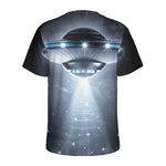 Dark Night UFO Print Men's Sports T-Shirt