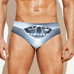 Dark Night UFO Print Men's Swim Briefs