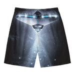 Dark Night UFO Print Men's Swim Trunks