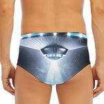 Dark Night UFO Print Men's Triangle Swim Briefs