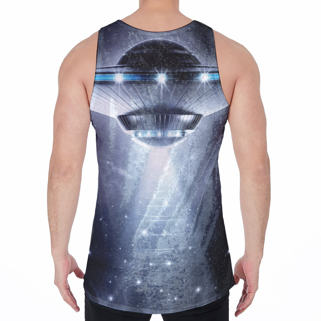 Dark Night UFO Print Men's Velvet Tank Top