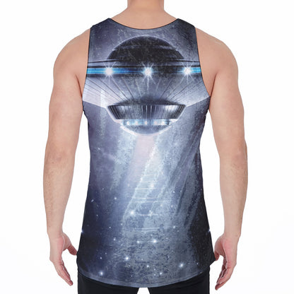 Dark Night UFO Print Men's Velvet Tank Top
