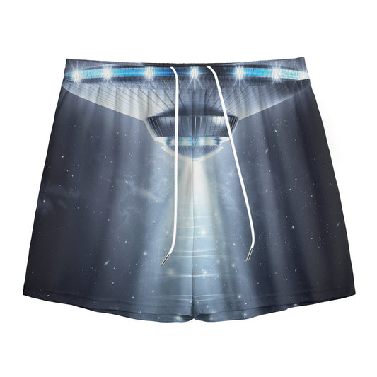 Dark Night UFO Print Mesh Shorts