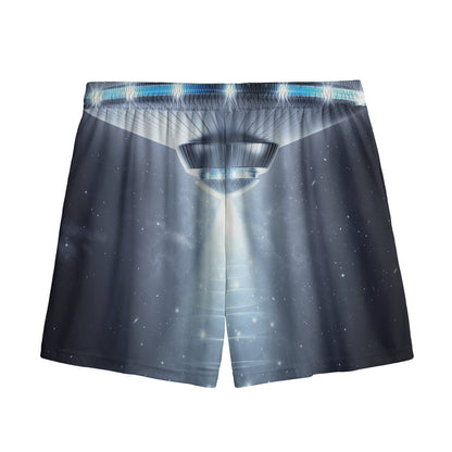 Dark Night UFO Print Mesh Shorts
