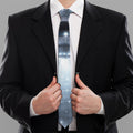 Dark Night UFO Print Necktie
