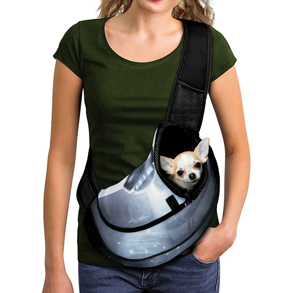 Dark Night UFO Print Pet Sling Carrier