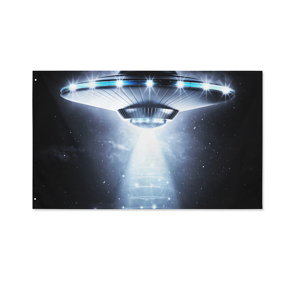 Dark Night UFO Print Polyester Flag