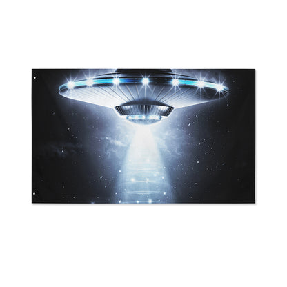 Dark Night UFO Print Polyester Flag