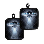 Dark Night UFO Print Pot Holders