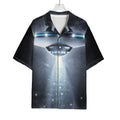 Dark Night UFO Print Rayon Hawaiian Shirt