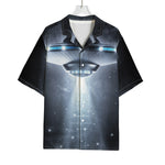 Dark Night UFO Print Rayon Hawaiian Shirt