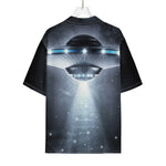 Dark Night UFO Print Rayon Hawaiian Shirt