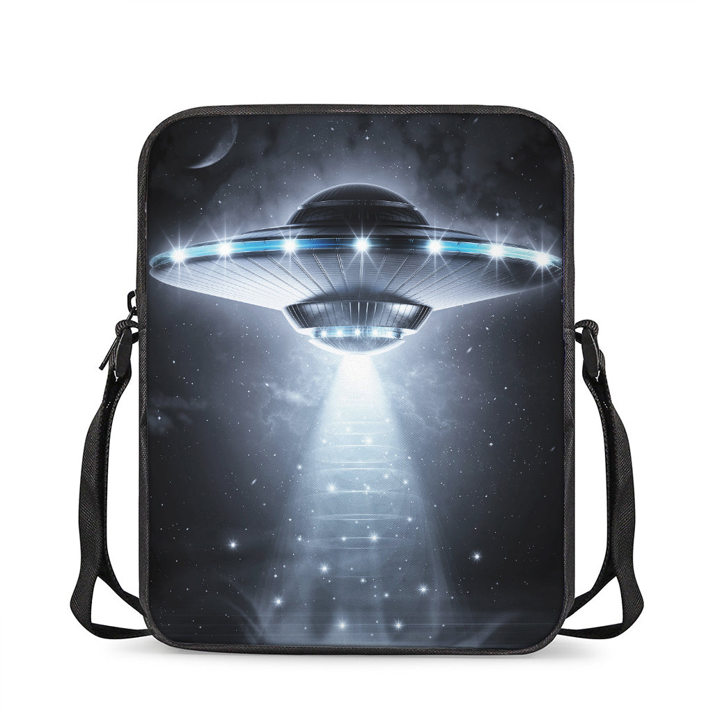Dark Night UFO Print Rectangular Crossbody Bag