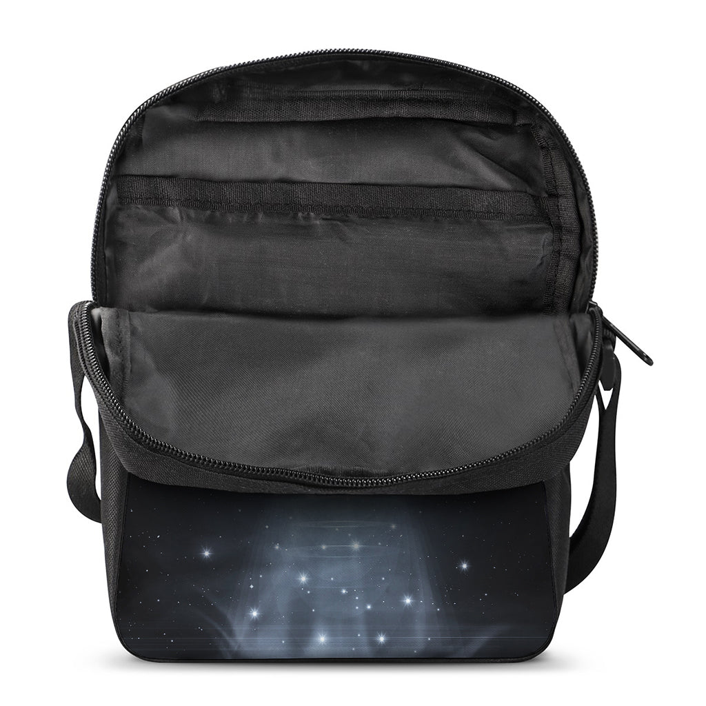 Dark Night UFO Print Rectangular Crossbody Bag