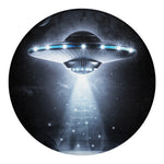 Dark Night UFO Print Round Blanket